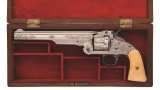 Engraved Smith & Wesson No. 3 American 2nd Model Revolver