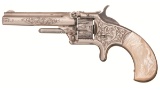 Engraved Smith & Wesson No 1 3rd Issue Revolver with Pearl Grips