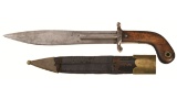 Granberg Double Barrel Percussion Knife Pistol with Scabbard