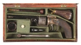 Cased S. Roberts Marked Transitional Percussion Revolver