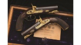 Cased Pair of Charles Lancaster Howdah Pistols