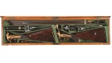Charles Lancaster Four Barrel Percussion Rifle with Two Actions