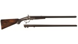 12 Bore Joseph Lang Underlever Side by Side Hammer Double Rifle