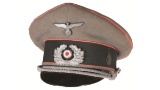Fine Heer Panzer Officer Uniform Cap with 26th Panzer Badge