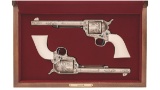 Consecutively Serialized Pair of Engraved Colt SAA Revolvers