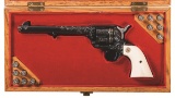 Engraved Inlaid Colt Single Action Army Revolver