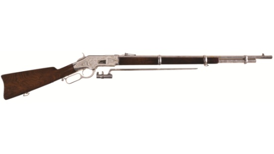 Engraved Winchester Model 1866 Lever Action Musket