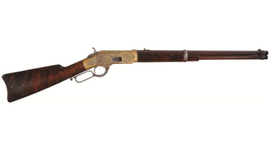 Engraved Winchester Model 1866 Lever Action Carbine