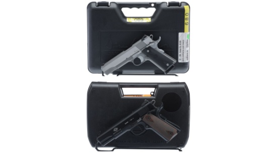 Two 1911 Semi-Automatic Pistols with Cases