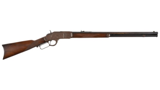 Engraved Winchester Model 1873 Lever Action Rifle