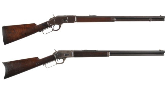 Two Antique American Lever Action Rifles