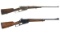 Two Winchester Model 1895 Lever Action Rifles