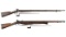 Two Civil War Era Percussion Long Guns with Bayonets