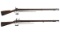 Two U.S. Springfield Muskets with Bayonets
