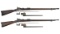 Two U.S. Springfield Trapdoor Rifles with Bayonets
