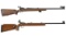 Two Bolt Action Single Shot Target Rifles