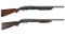 Two Slide Action Shotguns