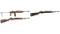 Three Semi-Automatic M1 Carbines