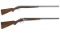 Two American Hammerless Side by Side Shotguns