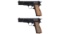 Two Belgian Browning High Power Semi-Automatic Pistols