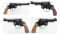 Four Smith & Wesson Double Action Revolvers