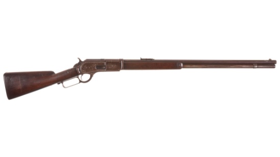 Engraved Winchester Model 1876 Lever Action Rifle