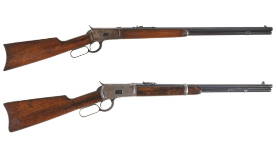 Two Winchester Model 1892 Lever Action Long Guns