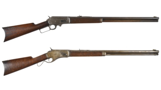 Two Antique American Lever Action Rifles
