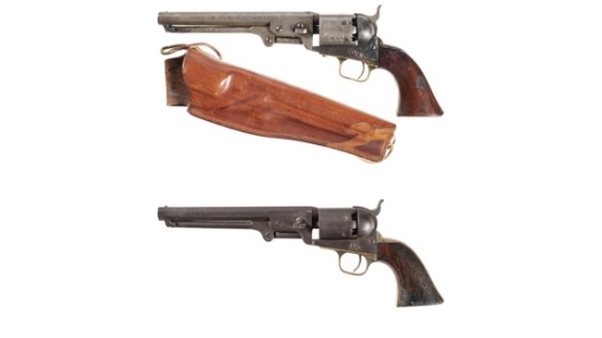 Two Colt Model 1851 Navy Percussion Revolvers