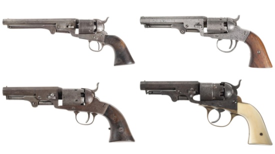 Four Antique Revolvers