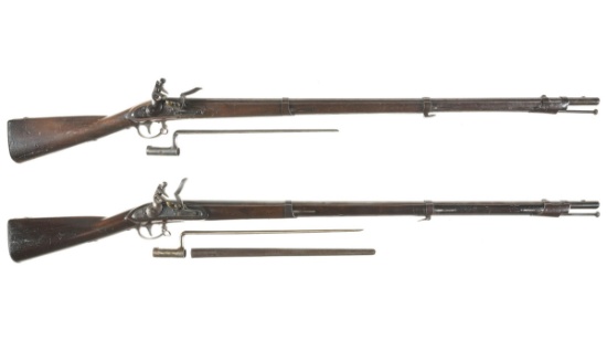 Two U.S. Model 1816 Flintlock Muskets with Bayonets
