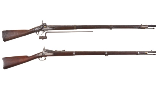 Two Antique U.S. Springfield Long Guns