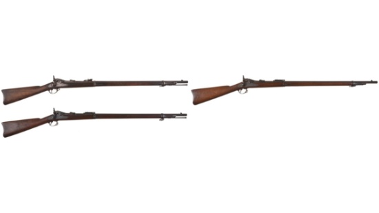 Three U.S. Springfield Trapdoor Rifles