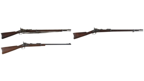 Three U.S. Springfield Trapdoor Rifles