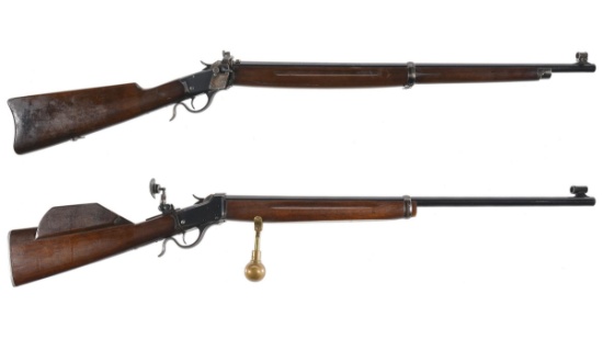 Two Winchester Model 1885 Low Wall Muskets