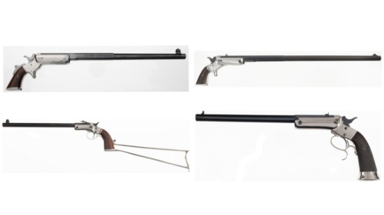 Four Stevens Tip-Up Firearms