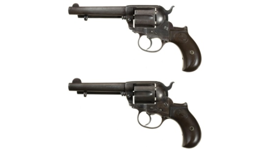 Two Colt Model 1877 Double Action Revolvers