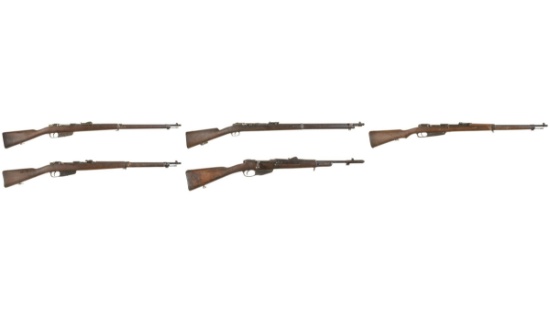Five European Bolt Action Military Rifles