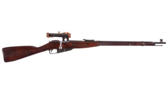 Soviet Mosin Nagant 91/30 Bolt Action Sniper Rifle with Scope