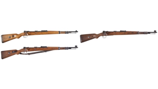 Three World War II German Model 98 Bolt Action Rifles