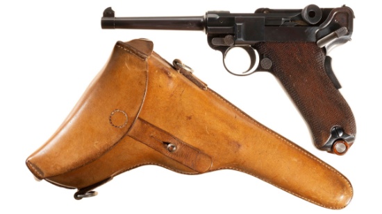 DWM Model 1906 Swiss Luger Semi-Automatic Pistol with Holster