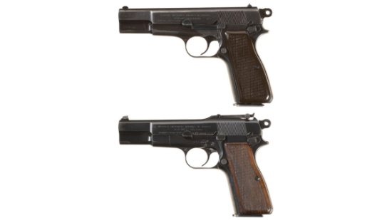 Two Fabrique Nationale Hi-Power Semi-Automatic Pistols