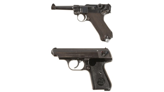 Two German World War II Semi-Automatic Pistols