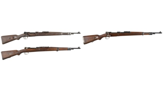 Three European Military Mauser Bolt Action Rifles