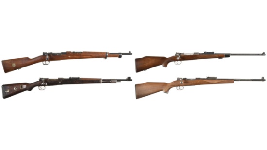 Four Military Mauser Bolt Action Rifles