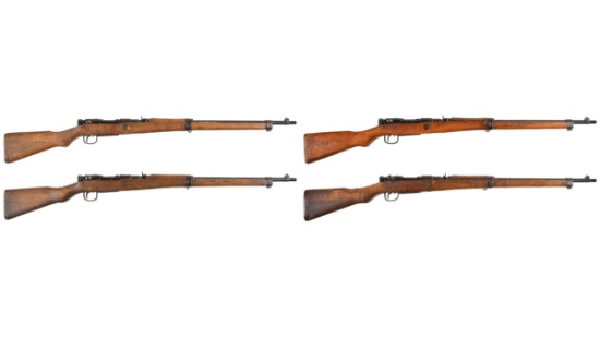 Four Japanese Military Type 99 "Last Ditch" Bolt Action Rifles