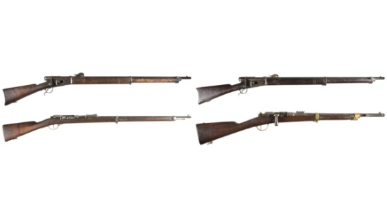 Four Antique European Military Bolt Action Rifles