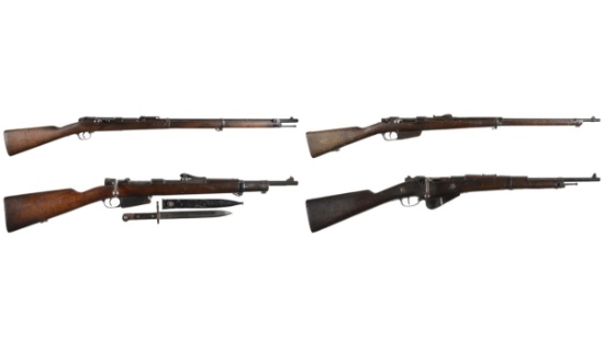 Four European Military Bolt Action Longarms