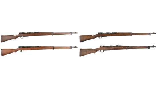 Four Japanese Military Bolt Action Training Rifles