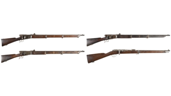 Four Antique European Military Bolt Action Rifles